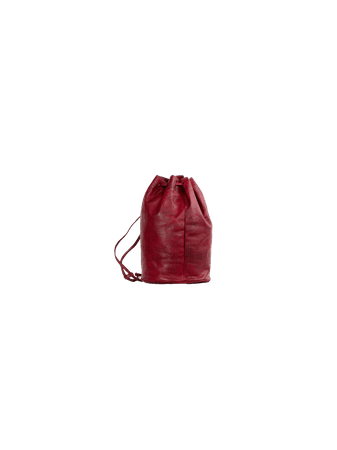 red leather purse bag