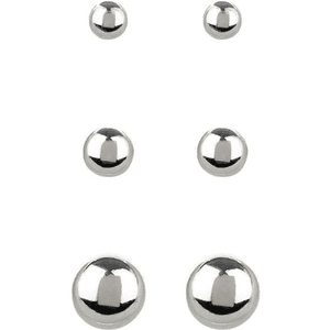 silver ball earring png