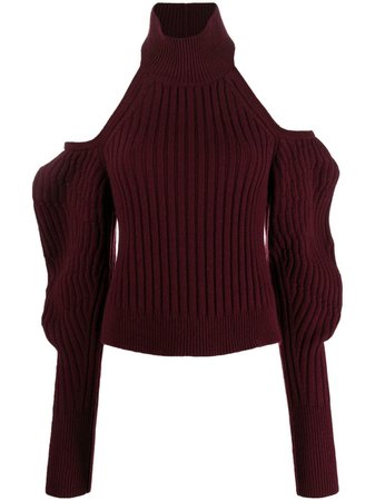 MRZ open-shoulder Knitted Jumper - Farfetch