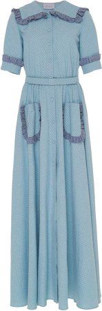 Belted Cotton Maxi Dress