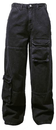 black cargo jeans PLT