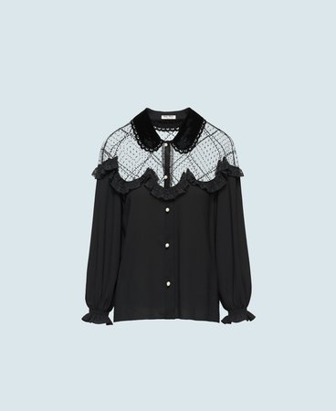 Sablé blouse | Miu Miu MK1424_1ETG_F0002