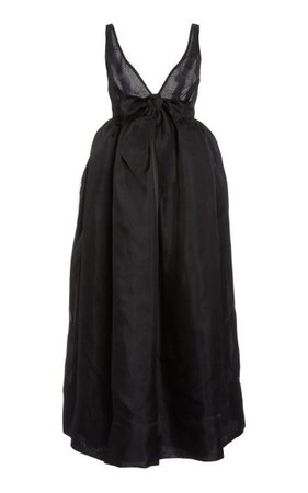 Bow-Embellished Silk-Taffeta Maxi Dress By Brock Collection | Moda Operandi