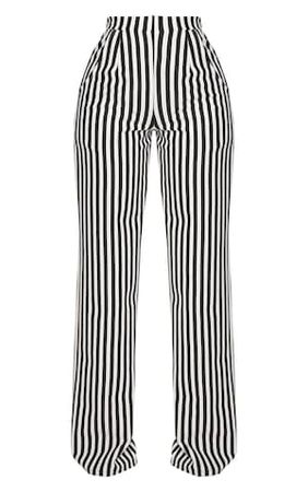 Shape Black Striped Wide Leg Pants | PrettyLittleThing USA