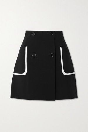 Crepe Mini Skirt - Navy