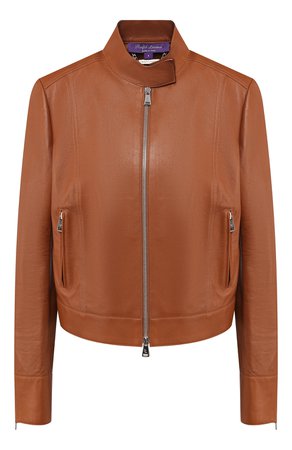 Женская коричневая кожаная куртка RALPH LAUREN — купить за 255500 руб. в интернет-магазине ЦУМ, арт. 290760638