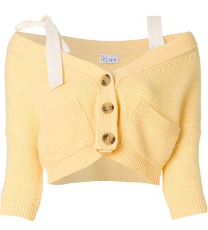 yellow cropped sweater