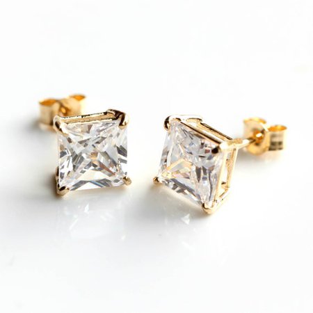gold cubic zirconia earrings - Google Search