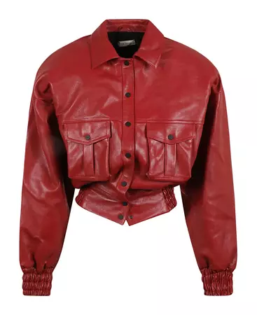 The Mannei Cropped Leather Jacket | italist