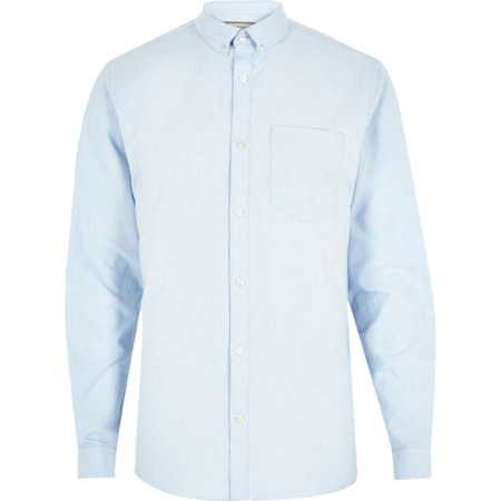 Big and Tall light blue long sleeve shirt - Long Sleeve Shirts - Shirts - men