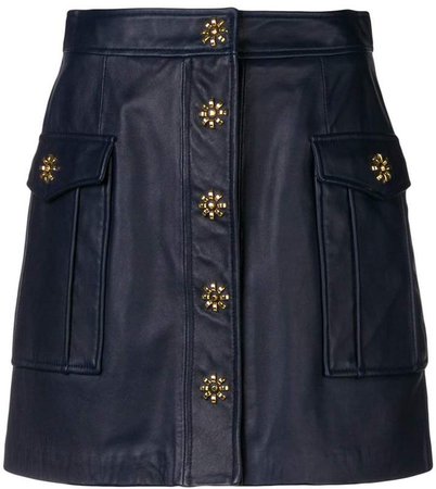 leather cargo skirt