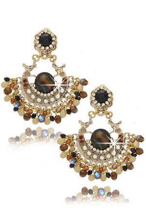 GIO BERNARDES SHADOW Bronze Crystal Clip Earrings – PRET-A-BEAUTE.COM
