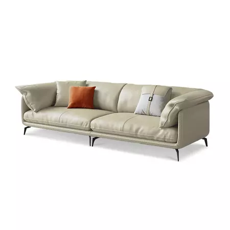 Lilac Garden Tools Genuine Leather Pillow Top Arm Modular Sofa | Wayfair