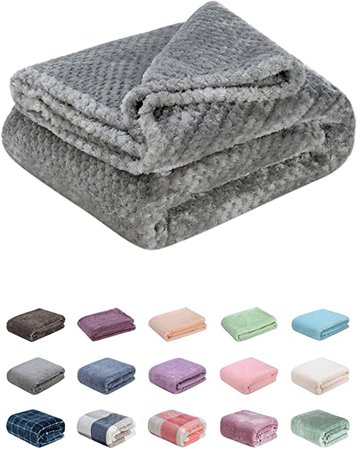 Amazon.com: Fuzzy Blanket or Fluffy Blanket for Baby Girl or boy, Soft Warm Cozy Coral Fleece Toddler, Infant or Newborn Receiving Blanket for Crib, Stroller, Travel, Decorative (28Wx40L, XS-Smoked Blue): Home & Kitchen