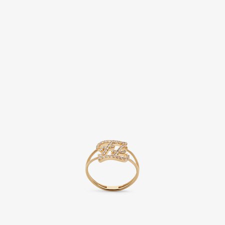 Gold-coloured ring - KARLIGRAPHY RING | Fendi