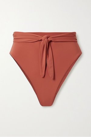 Brick + NET SUSTAIN Goldie tie-front bikini briefs | Mara Hoffman | NET-A-PORTER