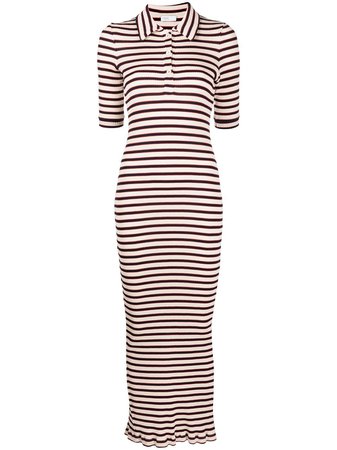 Shop Rosetta Getty striped polo shirt dress with Express Delivery - FARFETCH