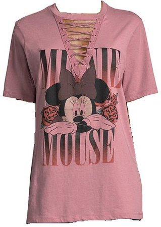 Minnie Mouse Lace Up Tee - Juniors