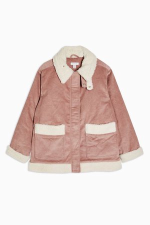 Pink Padded Corduroy Jacket | Topshop