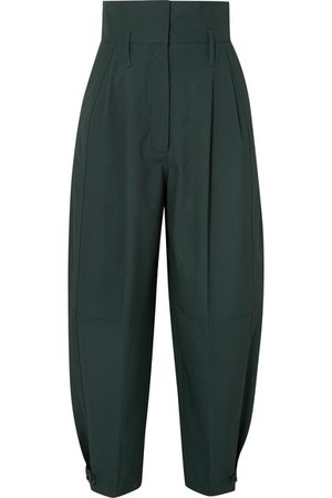 Givenchy | Pleated cotton tapered pants | NET-A-PORTER.COM