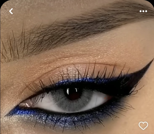Blue & Black Eyeliner Makeup