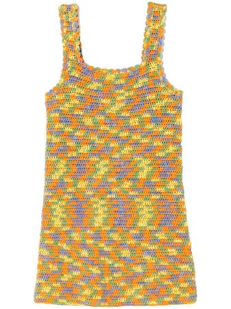 RE/DONE Crochet Knit Sleeveless Dress - Farfetch