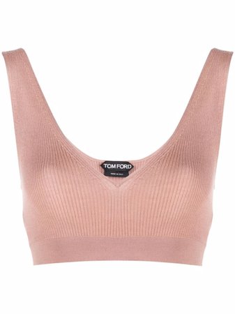 TOM FORD ribbed-knit Cropped Vest - Farfetch