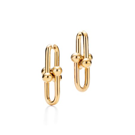Tiffany HardWear link earrings in 18k gold. | Tiffany & Co.