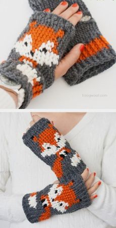 fox hand warmers/gloves