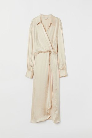 Cupro-blend Dress - Light beige - Ladies | H&M