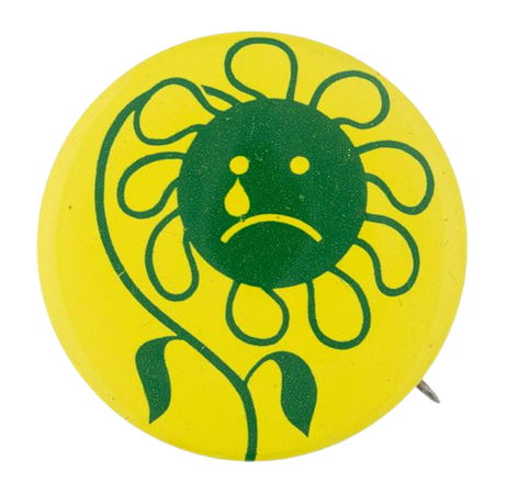 sad sunflower pin