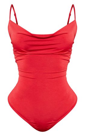 Shape Red Bodysuit | Curve | PrettyLittleThing