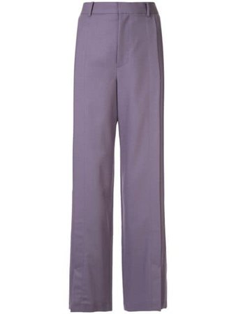 Purple Irene Pinch Tuck Trousers For Women | Farfetch.com