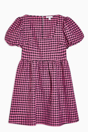 Pink Gingham Check Mini Dress | Topshop