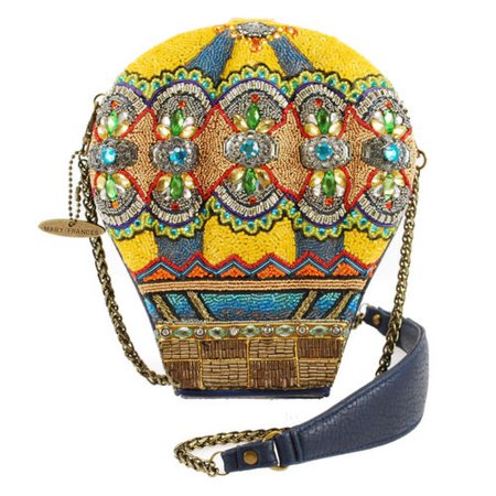 Mary Frances Up Up & Away Beaded Jeweled Metallic Rhinestone Balloon Shoulder 634010162788 | eBay