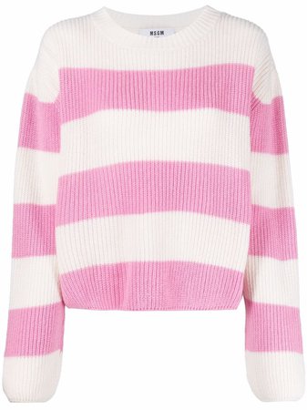 MSGM Knitted Stripe Jumper - Farfetch