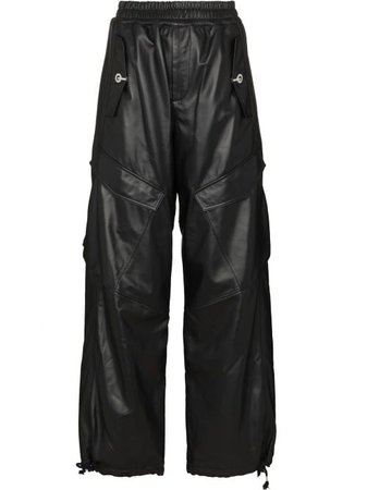Dion Lee Wide Leg Leather Trousers - Farfetch