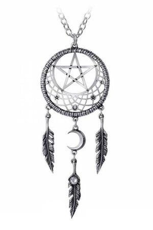 Pagan Dream Catcher Necklace by Alchemy Gothic - The Gothic Shop