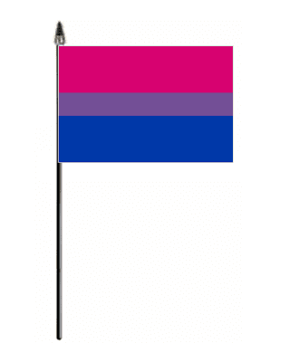 Bisexual Bi Pride Hand Flag with 15cm x 10cm Polyester Flag. Small. | eBay