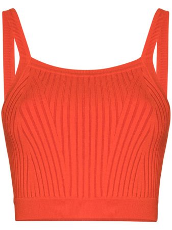 Live The Process ribbed-knit crop top