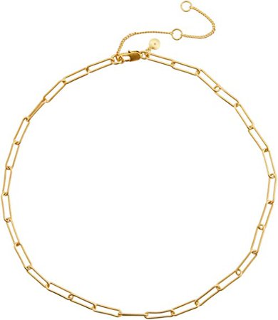 Amazon.com: Madewell Paperclip Link Necklace Vintage Gold One Size : Clothing, Shoes & Jewelry
