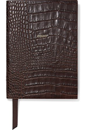 Smythson | Soho 2020 croc-effect leather diary | NET-A-PORTER.COM