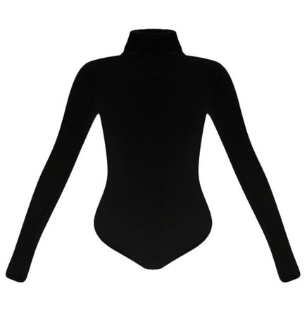 black turtleneck bodysuit