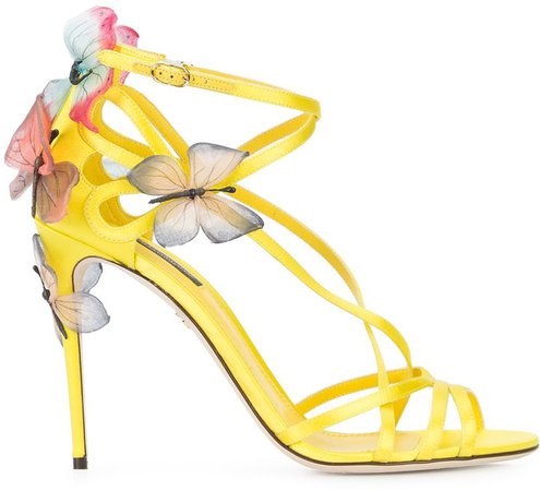 Keira sandals with butterfly appliques