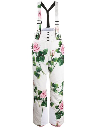 Dolce & Gabbana tropical rose print ski trousers white FTBNMTG7VDP - Farfetch