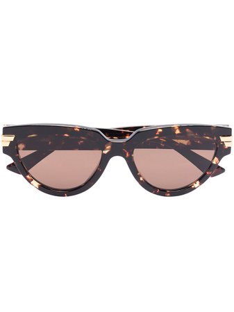 Bottega Veneta Eyewear tortoiseshell-effect cat-eye Sunglasses - Farfetch