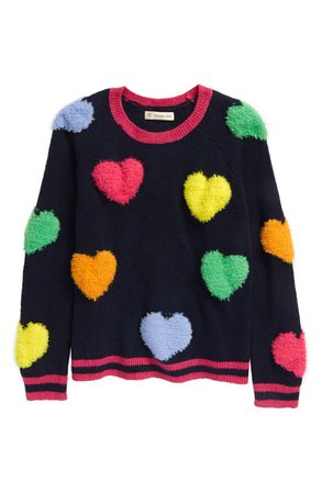 Tucker + Tate Kids' Hearts Pop Sweater (Toddler, Little Girl & Big Girl) | Nordstrom