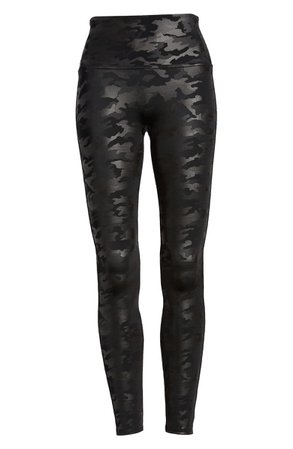 SPANX® Camo Faux Leather Leggings | Nordstrom