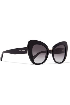 Dolce & Gabbana | Oversized cat-eye acetate and gold-tone sunglasses | NET-A-PORTER.COM