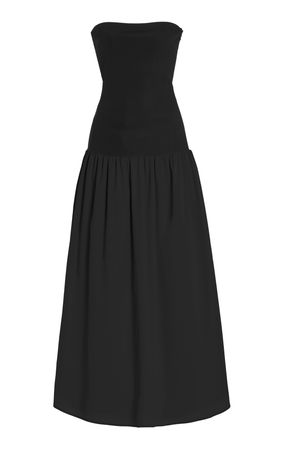 Amyra Strapless Ribbed-Knit Cotton-Blend Maxi Dress By Anna Quan | Moda Operandi